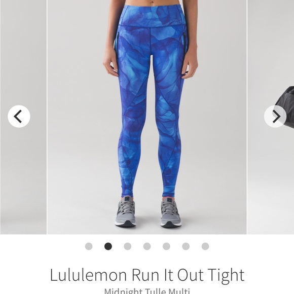 Lululemon Athletica Blue Run It Out Tight Leggings - Picture 2 of 10